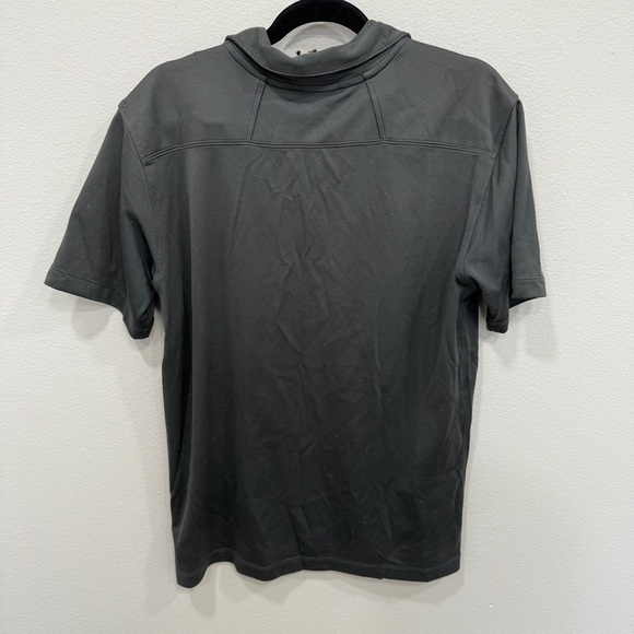 The North Face Gray Performance Polo Shirt size M medium blended fabric button - Picture 2 of 6